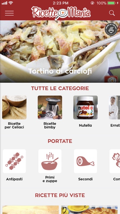 Screenshot #1 pour Ricette Mania - Ricette cucina