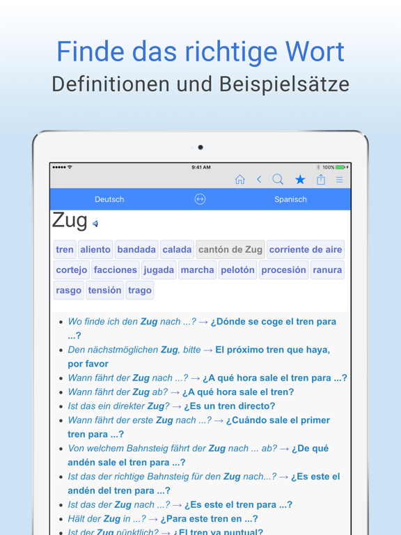 Screenshot #6 pour Deutsch-Spanisch Wörterbuch.