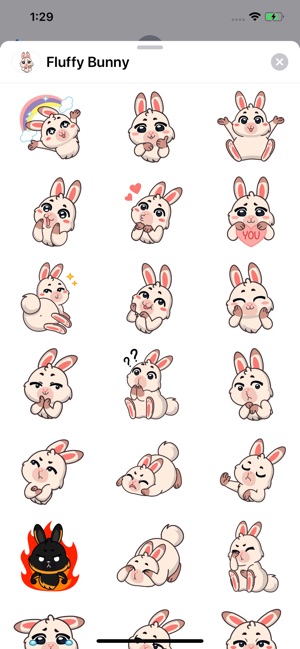 Fluffy Bunny Sticker Pack