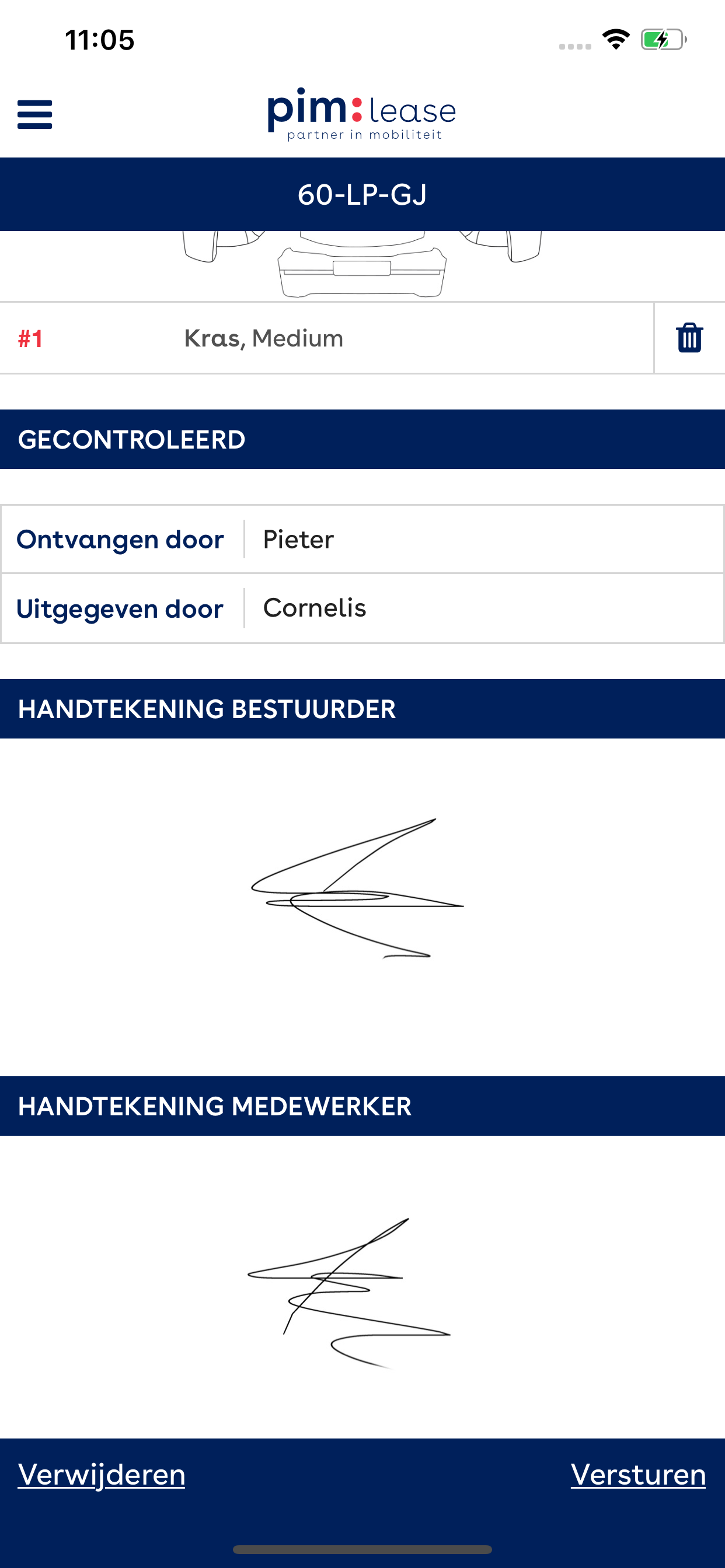 PIM Lease aflevering screenshot 6