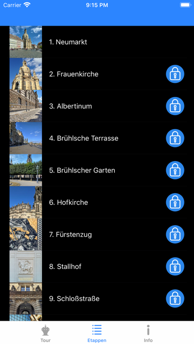 Audioguide Dresden Altstadt iPhone screenshot