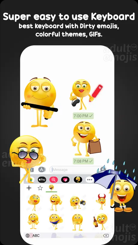 Dirty Emoji Sticker Keyboard