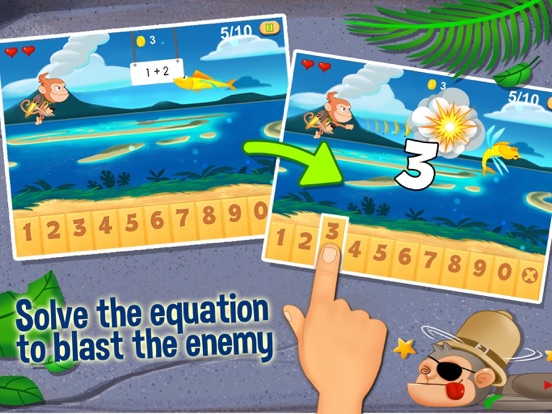 Monkey Math - Jetpack for Kids iPad screenshot 2 - Education app