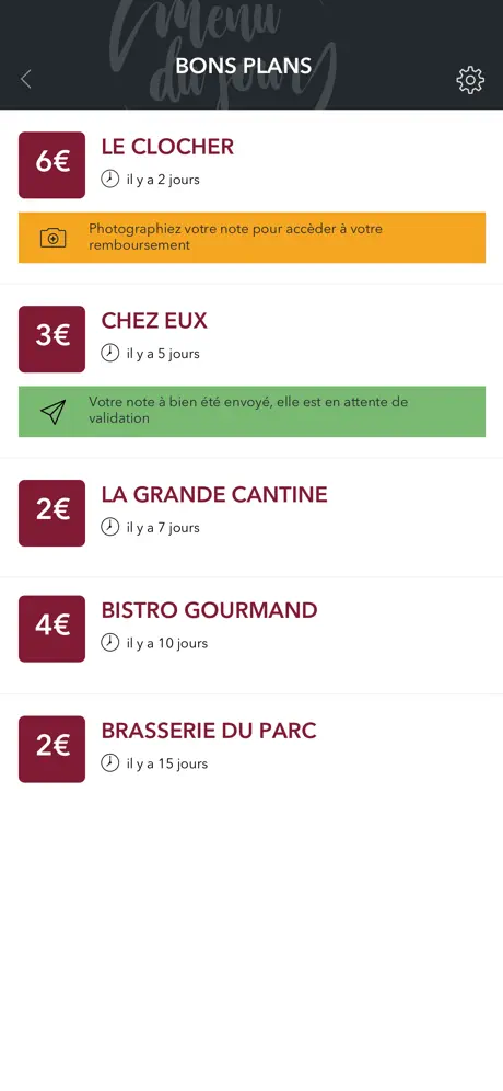 Menu du Jour MDJ