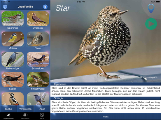 Vogel Id Schweiz iPad screenshot 5 - Reference app
