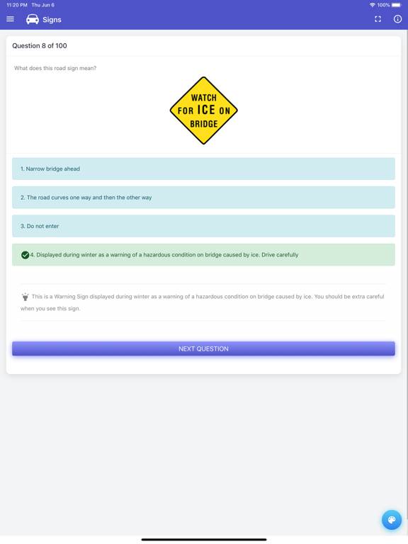 MA RMV Practice Test iPad screenshot
