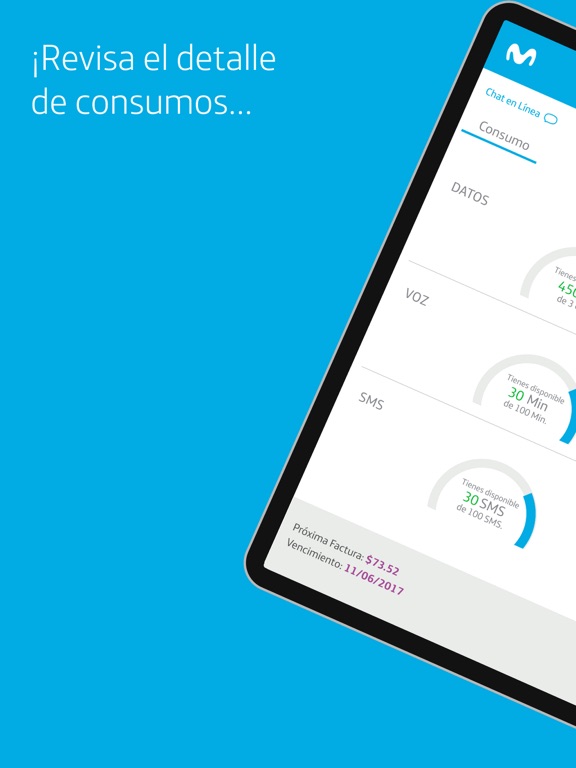 Mi Movistar El Salvador iPad screenshot 1 - Productivity app