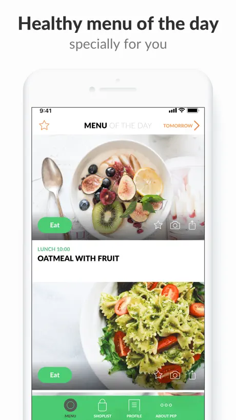 PEP:  Healthy recipes app
