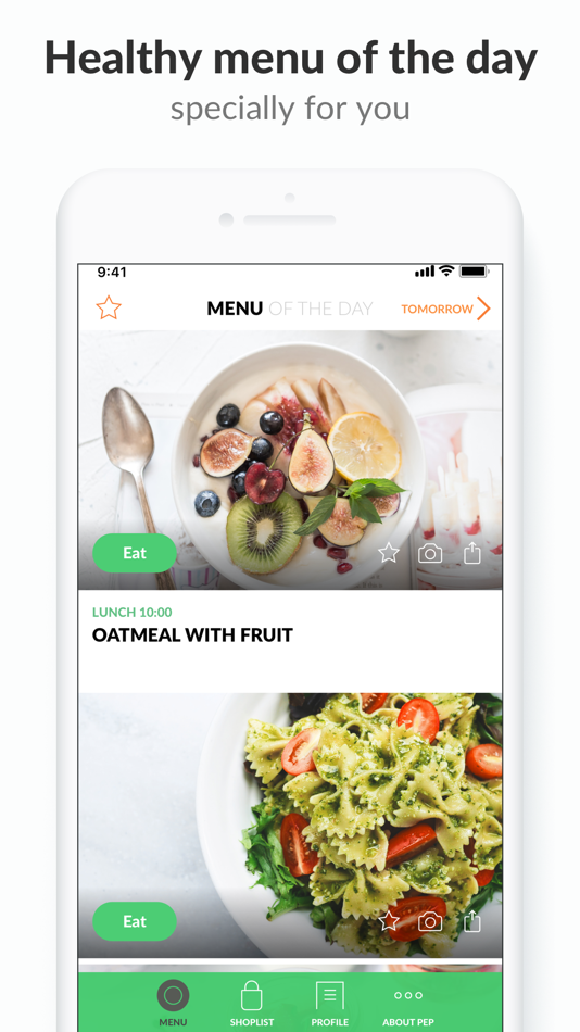 PEP: Healthy menu of the day - 2.4 - (iOS)