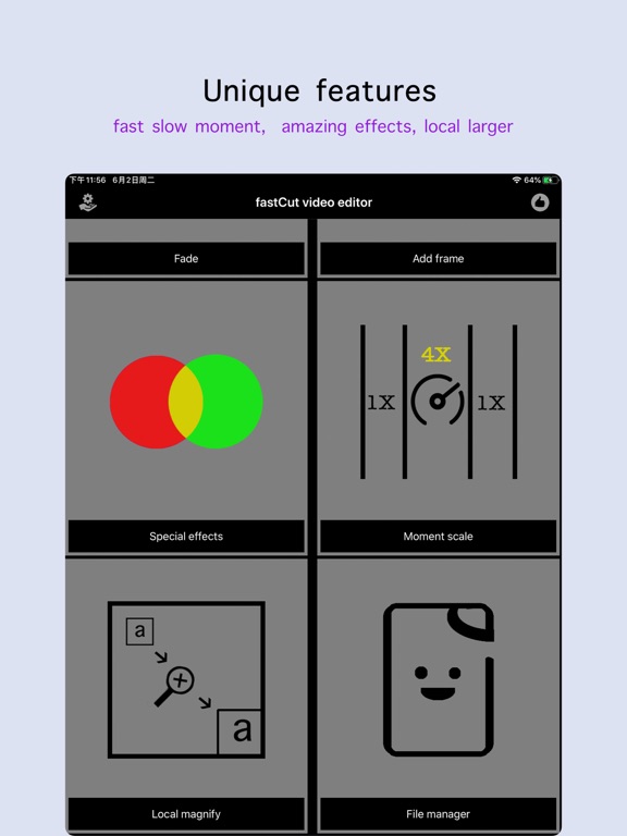 fastCut - video editor & maker iPad screenshot 6 - Photo & Video app