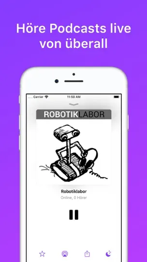 Screenshot von Podlive auf dem iPhone 2