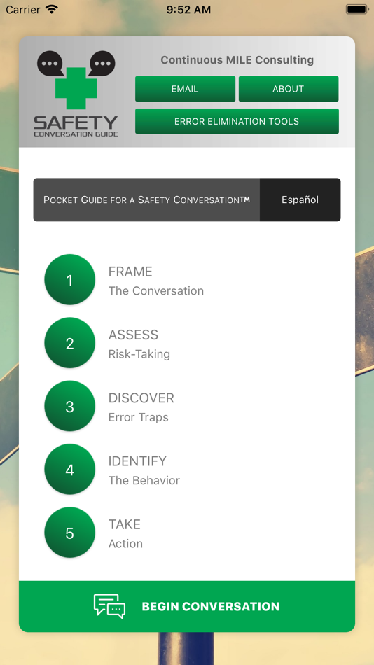 #2. Safety Conversation Guide (iOS) 由: Continuous MILE Consulting, LLC