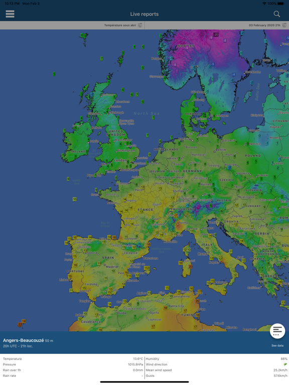 Infoclimat - live weather iPad screenshot 6 - Weather app