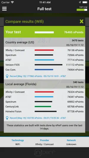 nPerf internet speed test screenshot 5