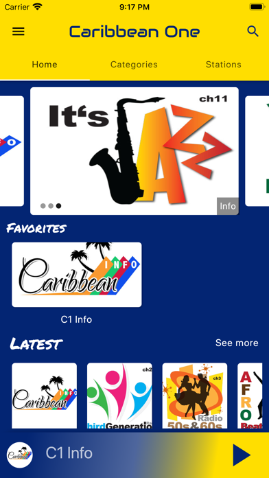 Caribbean One Radio iPhone screenshot 5 - Music app