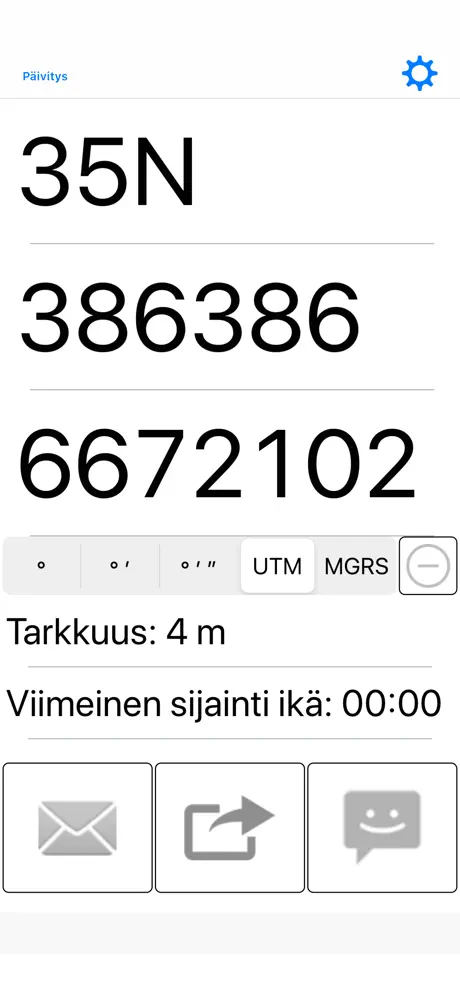 Jaa GPS-koordinaatit