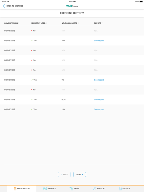 WellBrain Go iPad screenshot 4 - Medical app
