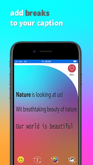 Screenshot #1 pour Captions-IG: Fonts & Spaces