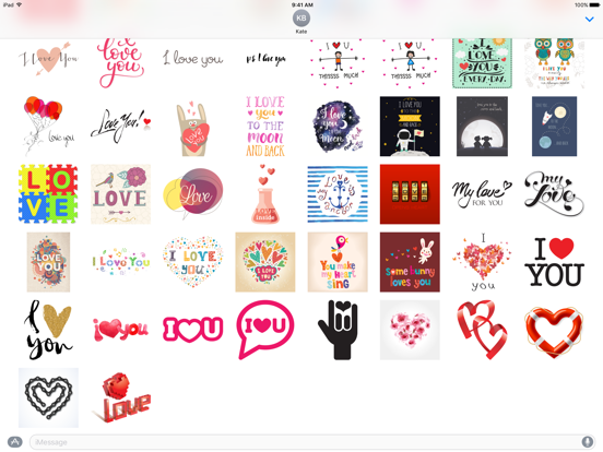Screenshot #5 pour I Love You - Stickers