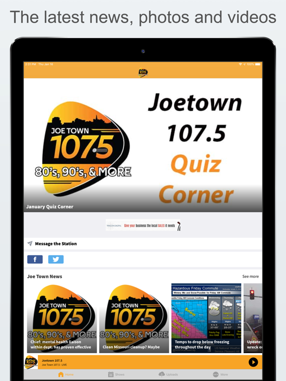 Screenshot #4 pour Joetown 107.5