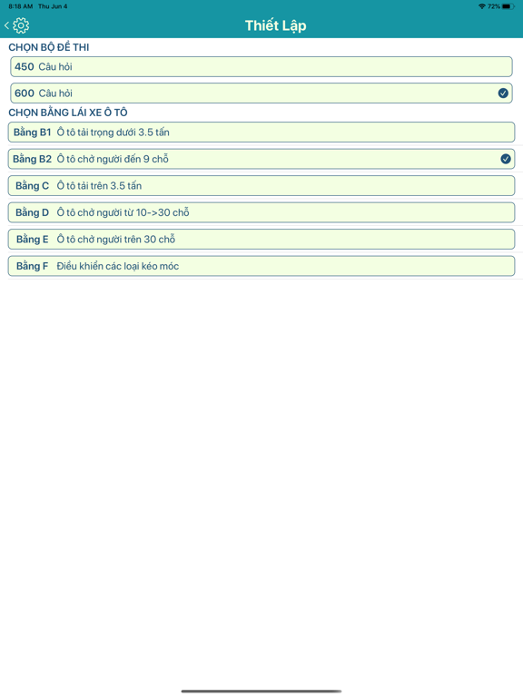 Ôn thi GPLX iPad screenshot