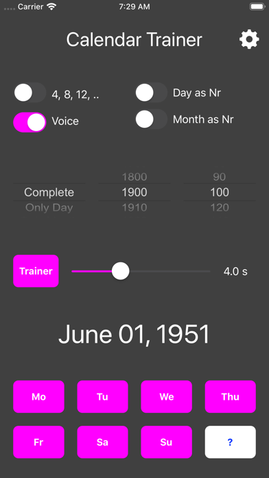 Screenshot #1 pour Calendar-Trainer