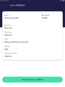 Sicky: Medical Certificate screenshot 12