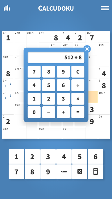 Calcudoku · Math Logic Puzzles Screenshot