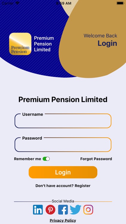 Premium Pension Mobile App