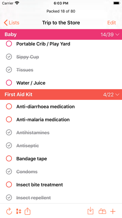 Screenshot #2 pour ToPack: Trip Packing Checklist