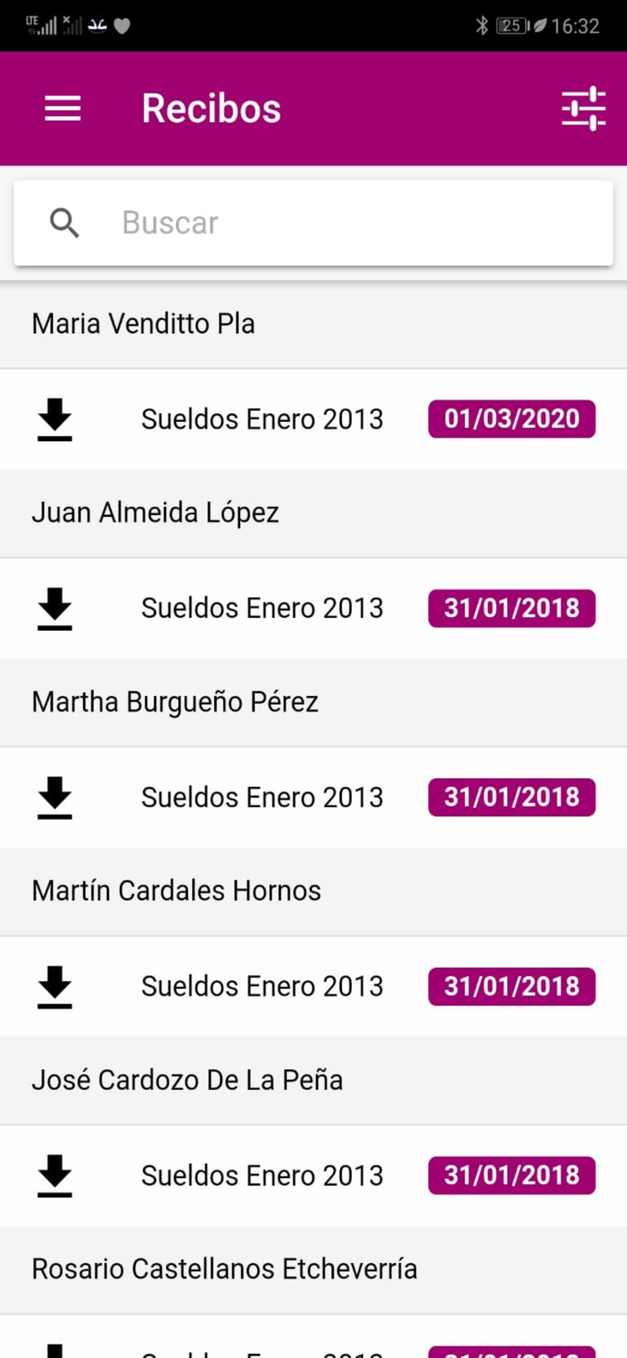 Recibo electrónico