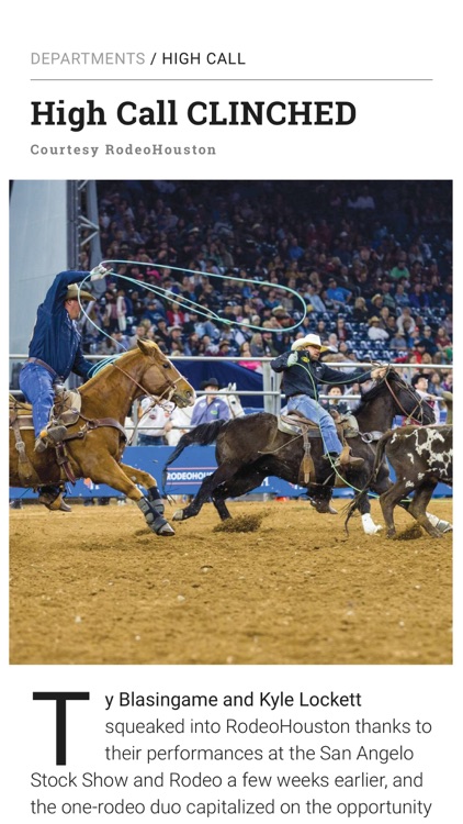 The Team Roping Journal