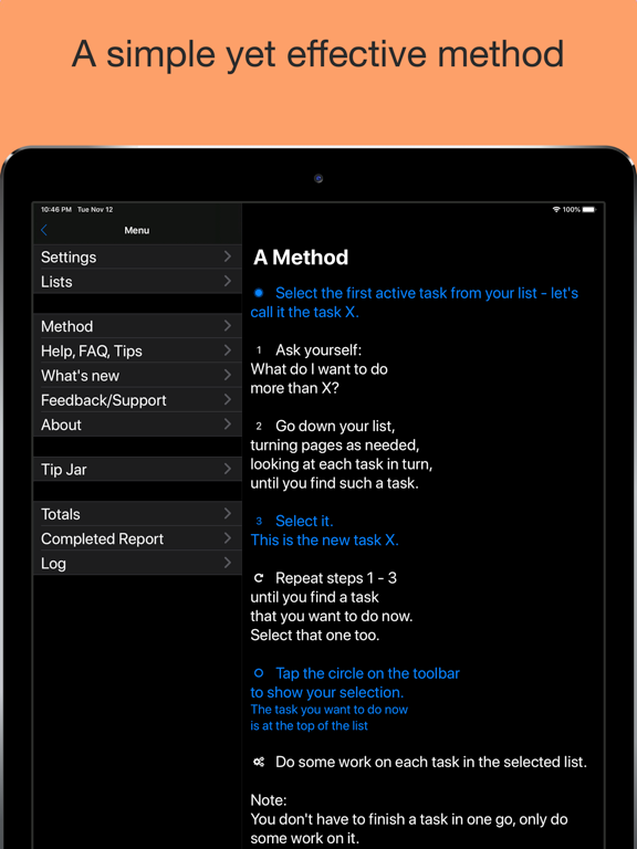 Dalo Task Manager iPad screenshot 5 - Productivity app