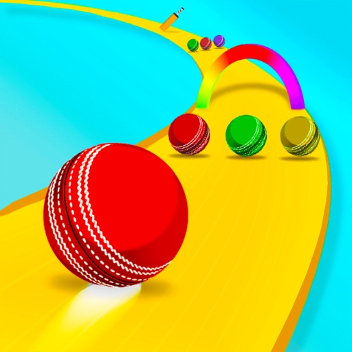 Cricket Ball Rainbow Color icon