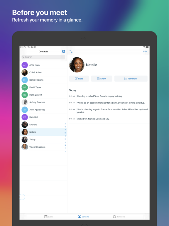 Screenshot #6 pour Hippo - Contact Notes