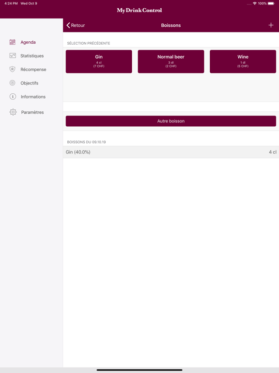 Screenshot #6 pour MyDrinkControl