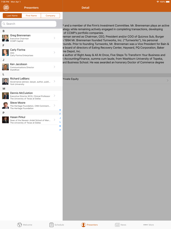 UTD IECG iPad screenshot