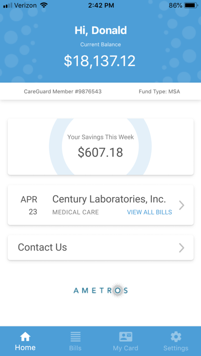 Ametros CareGuard Mobile iPhone screenshot 5 - Medical app