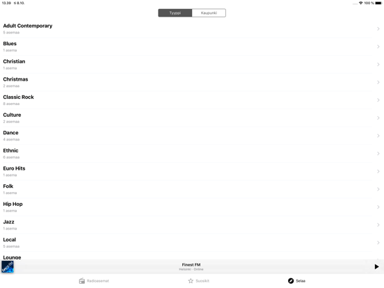 Radio Finland FM iPad screenshot 4 - Music app