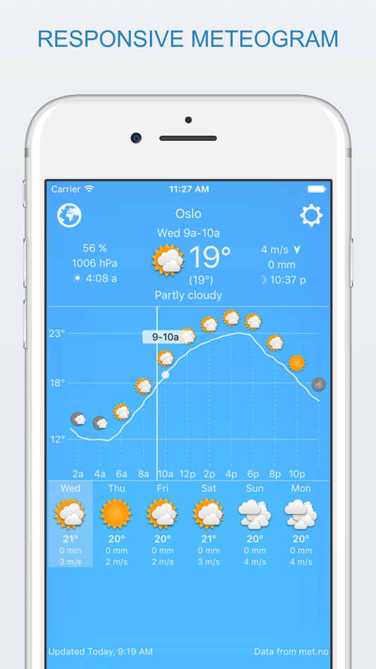 #1. widget weather (iOS) 由: Trond Rossvoll