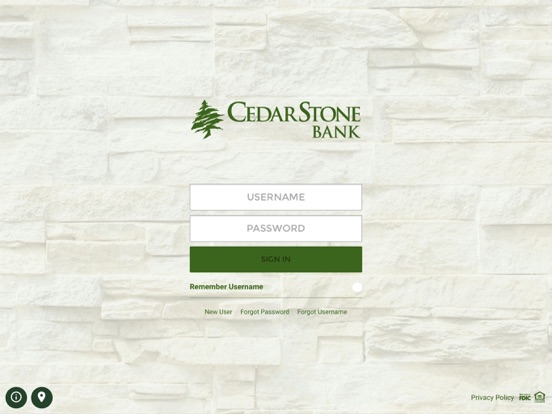 CedarStone Bank iPad screenshot 1 - Finance app