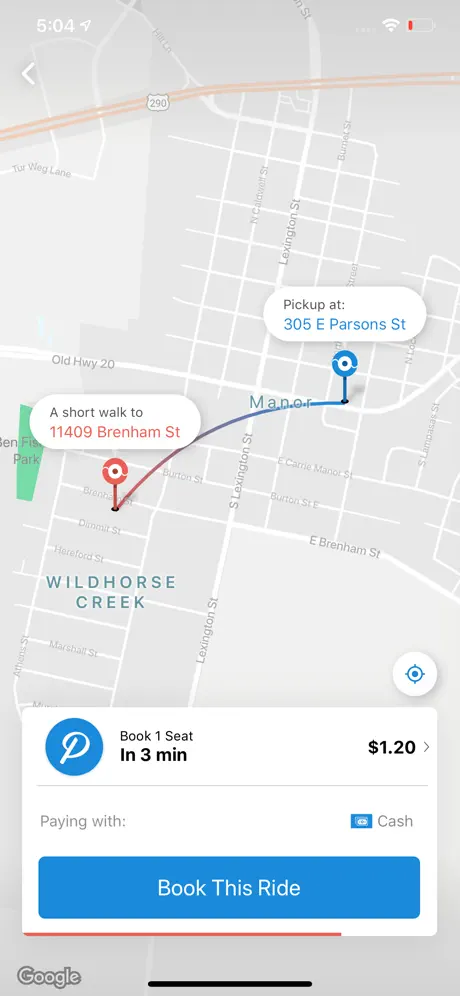 Pickup by Capital Metro
