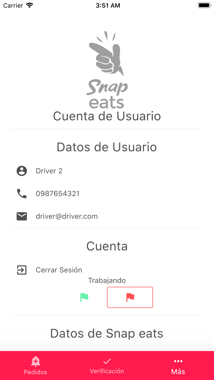 Snap eats - Conductor