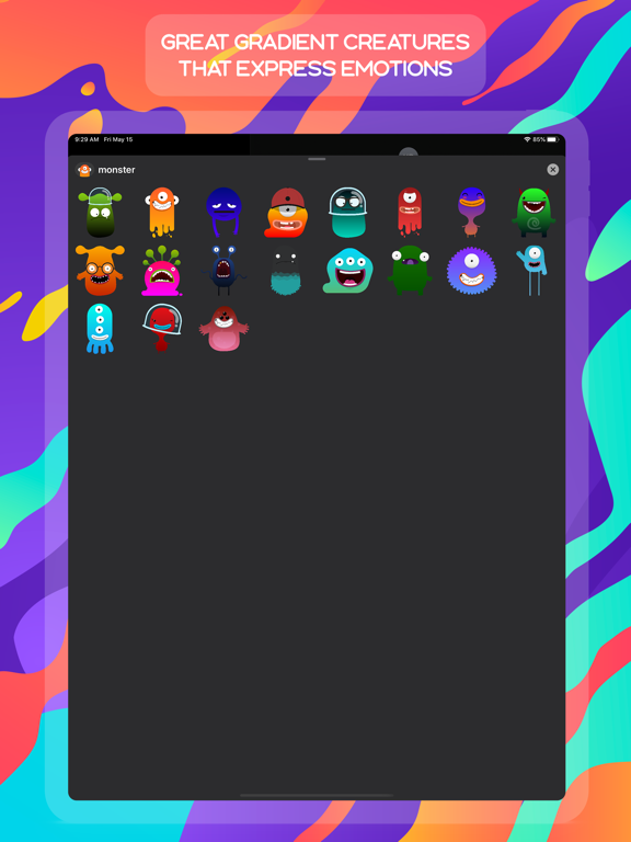 Screenshot #5 pour Monsters Stickers Pack