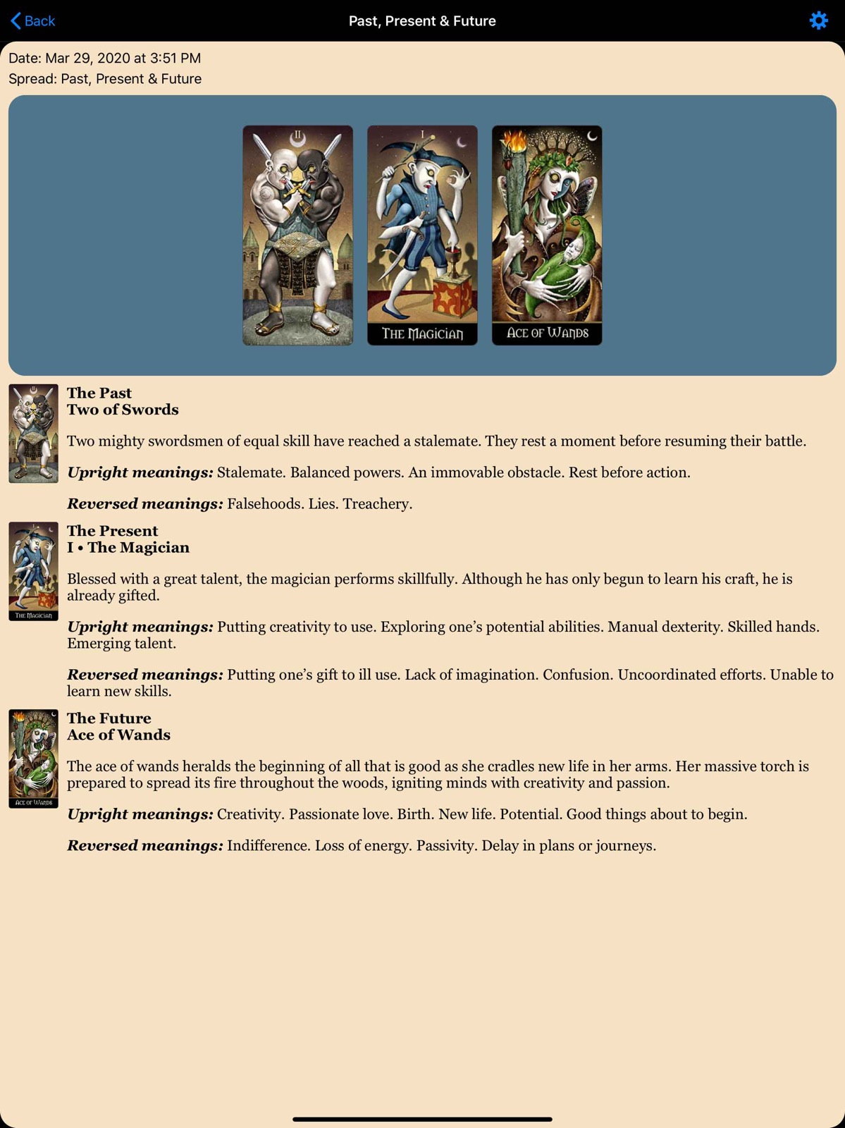 Deviant Moon Tarot ipad screenshot 4