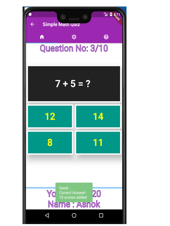 Screenshot #6 pour Simple Math Quiz