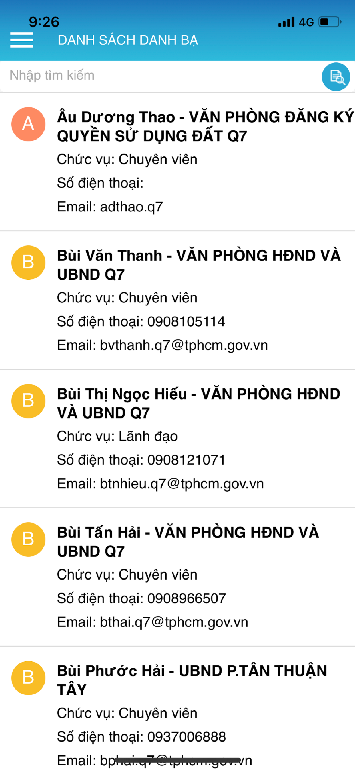 Công Chức Trực Tuyến Quận 7