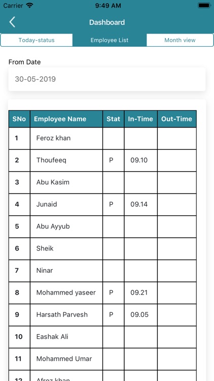 Smart Self service Attendance