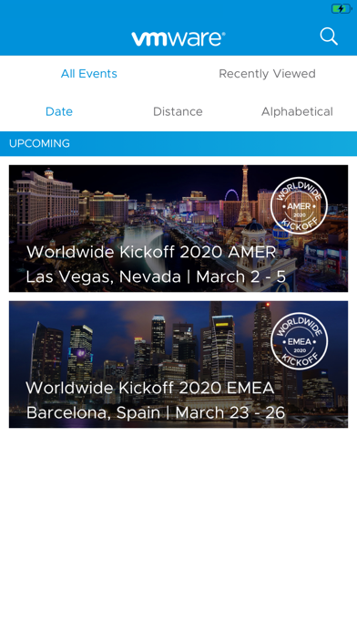 VMware WWKO Events screenshot 2