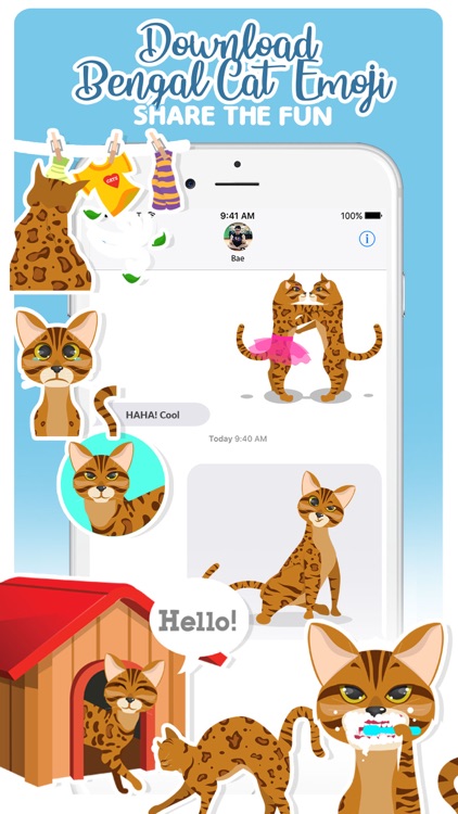 Bengal Cats Emoji Stickers App screenshot-4